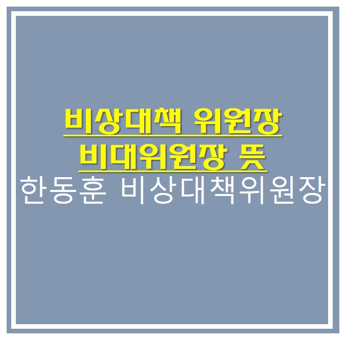 비상대책 위원장 비대위원장  뜻 썸네일 사진