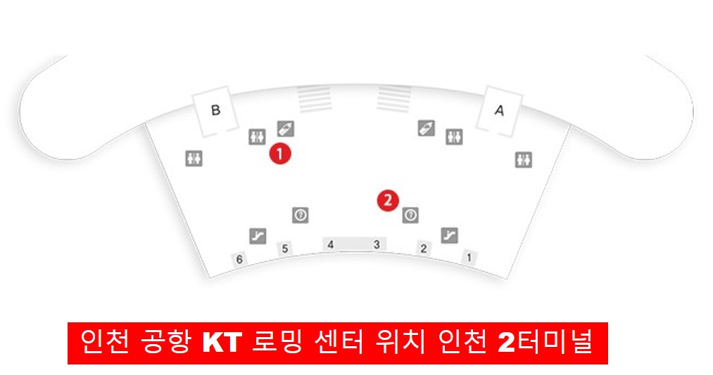 인천 2터미널 로밍 센터 위치 사진