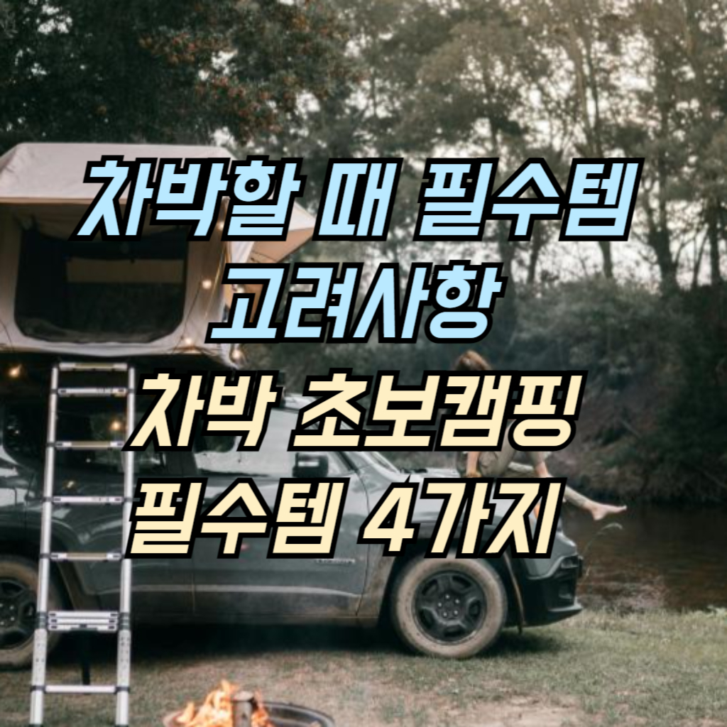  차박 초보캠핑 필수템 썸네일 사진