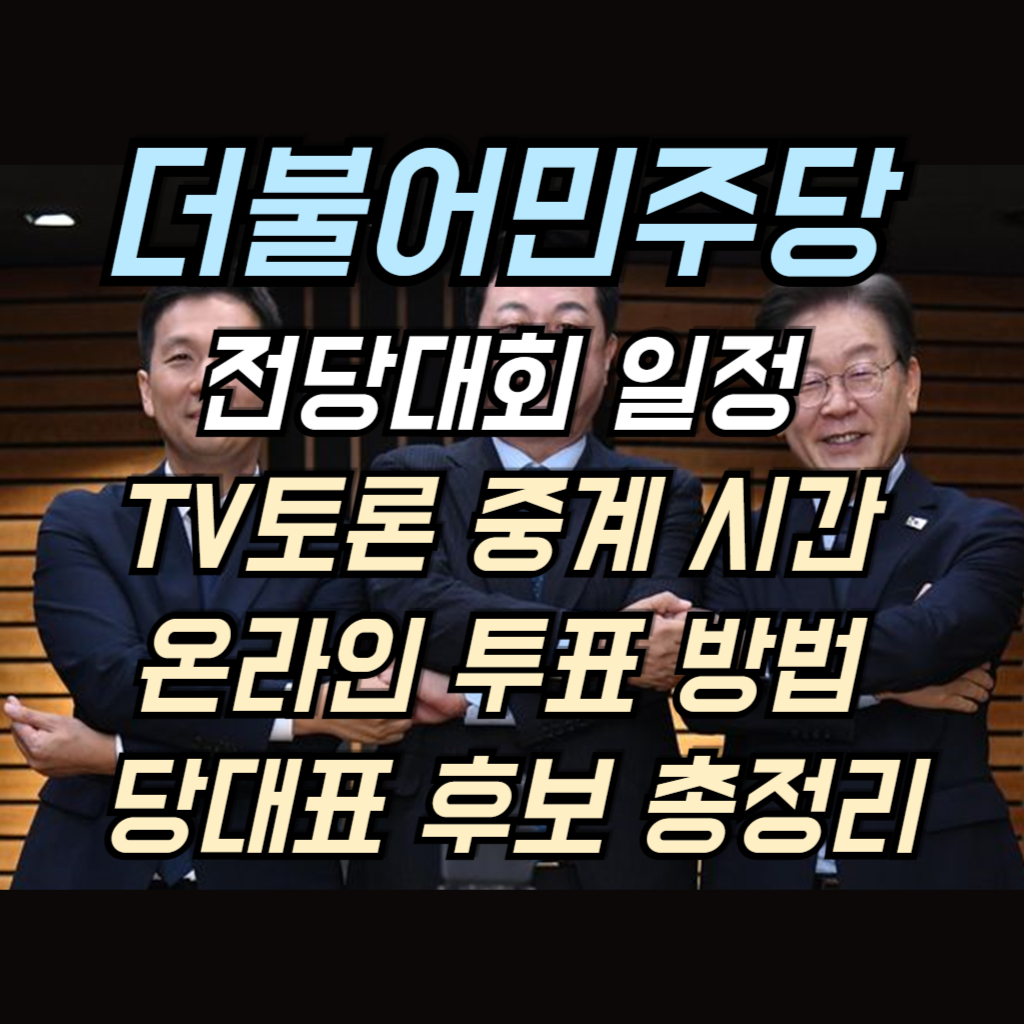 더불어 민주당 당대표 후보 사진