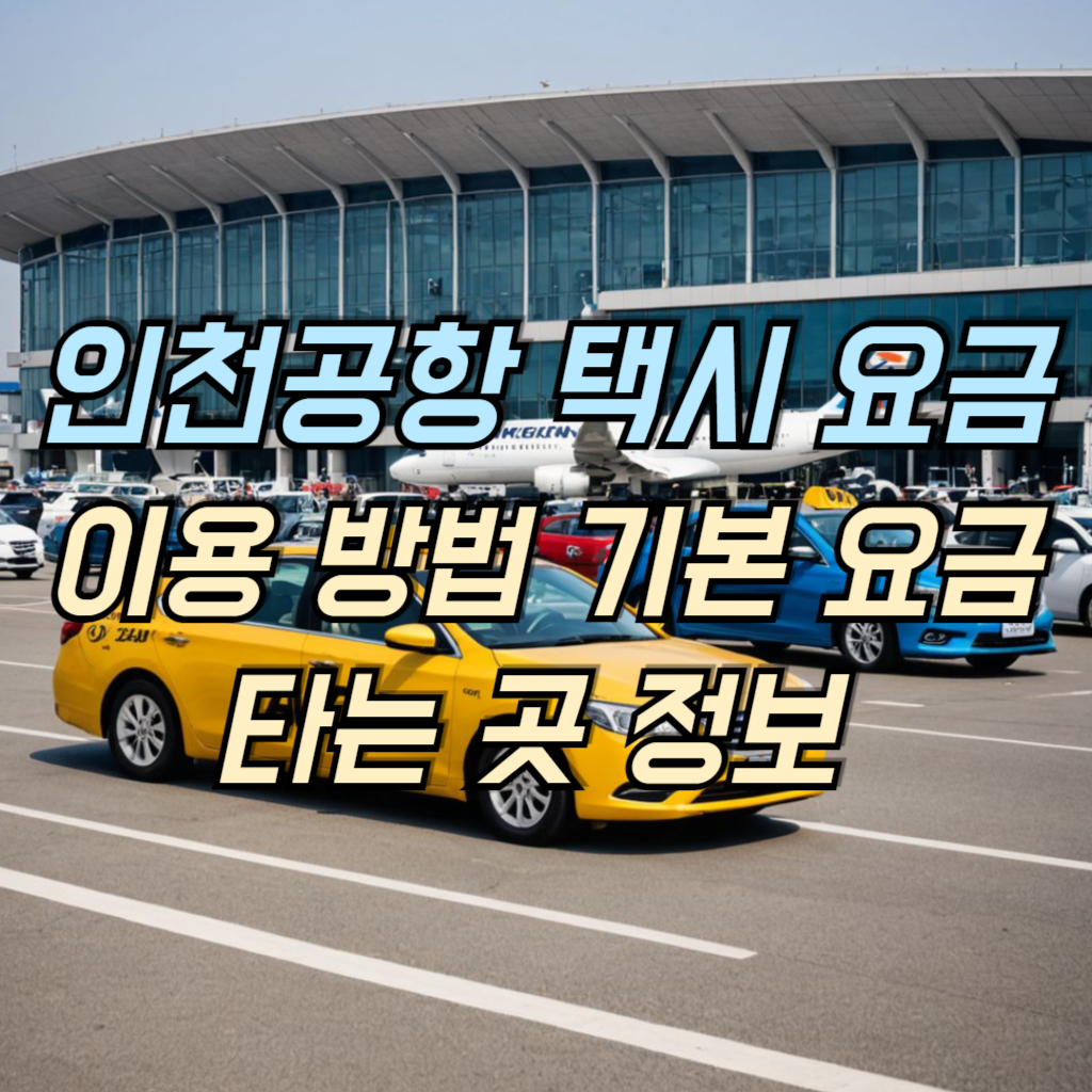 인천공항 택시 요금 이용 방법 안내 사진